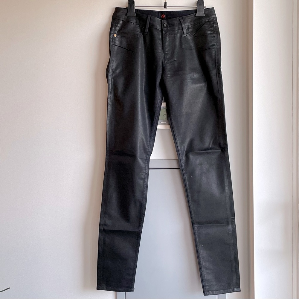 SINCLAIR Black Wax Skinny Jeans